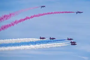 Red Arrows Prints: Red Arrows Print - Riviera Airshow 2026, Devon, England
