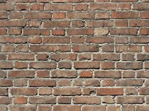 Red Brick Wall Background Prints: Red brick wall background