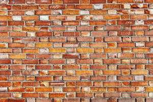 Historic City Center Background Prints: Red brick wall as background texture