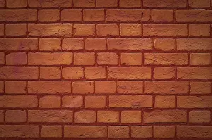 Red Brick Wall Background Prints: Red brick wall landscape background pattern