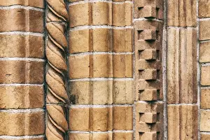 Red Brick Wall Texture Prints: Red brick wall texture background