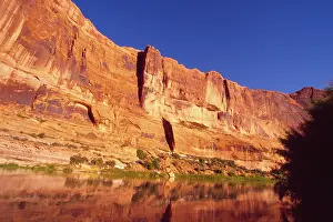 Arches National Park Utah Prints: Red cliffs reflected in the Colorado River