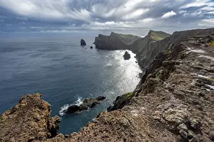 Red Cliffs Madeira Prints: Red cliffs and rocks in the sea