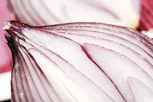 Healthy Eating Nutrition Facts Prints: One red onion, halved