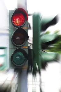 Red Coloured Lights Prints: Red traffic light