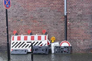 Images Dated 24th December 2024: Red and White Construction Barrier Print