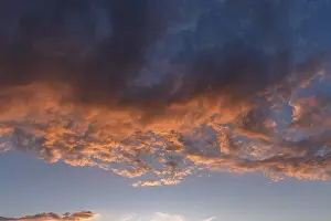 Central Europe Evening Scene Prints: Reddish clouds in the evening sky