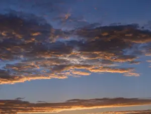 Bavaria Germany Landscape Photography Prints: Reddish clouds in the evening sky