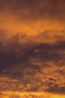Evening Sky Germany Prints: Reddish clouds in the evening sky