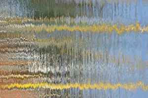 Northern Germany Images Prints: Reflection, colourful reflections on the water surface