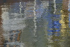 Water Surface Reflection Prints: Reflection, colourful reflections on the water surface