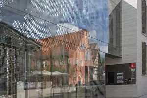Lower Franconia Exterior View Prints: Reflection in the facade of the service centre