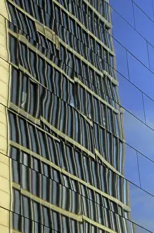 Contemporary Architecture Style Prints: Reflection of a glass facade