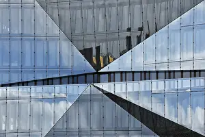 Exterior View German Federal Republic Prints: Reflection on a glass window facade