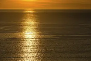 Faroe Islands Sunset Prints: Reflection of the sunset on the sea