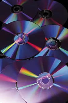 Studio Shot Still Life Prints: Reflections on DVD discs