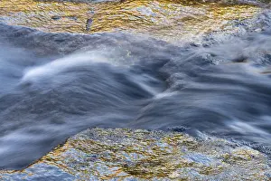 Lapland Sweden Landscape Prints: Reflections on a rock at a rushing stream
