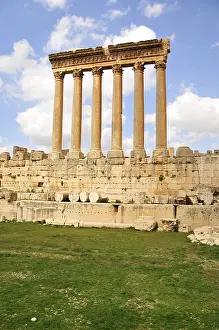 Prints of The six remaining columns of the Temple of Jupiter, UNESCO World Heritage Site, Baalbek, Beqaa Valley, Lebanon, Middle East, Orient Baalbek Prints: Baalbek Temple of Jupiter Columns Print