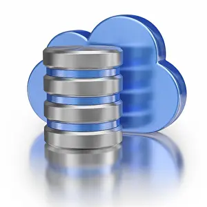 Cloud Computing Concept Prints: Remote database cloud computing technology storage concept