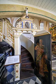 Empty Sacred Building Prints: Renaissance pulpit by Daniel Schatz