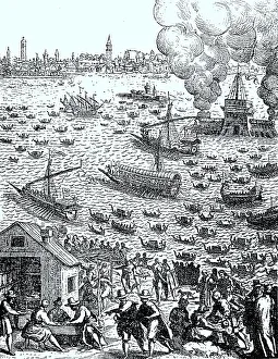 Mediterranean Sea Sailboats Prints: Return of the Doge on the Bucentoro