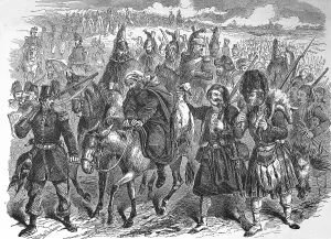 Crimean War Soldiers Prints: Return from an exploration and looking of food
