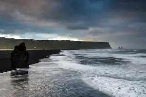 Reynisdrangar Rock Formation Prints: Reynisdrangar rock formation, dramatic clouds