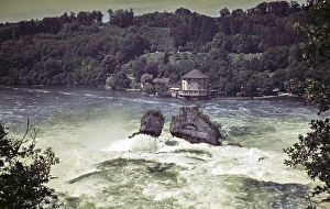 Schaffhausen Tourist Attractions Prints: Rheinfall oder Rheinfalls Wasserfall