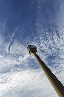 Radio Communication Antenna Prints: Rhine Tower, diagonal, cloudy sky