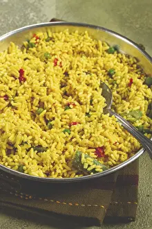 Saffron Rice Prints: Rice with saffron and vegetables