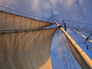 German Sailing Vessel Prints: Rigging of a sailing ship