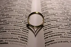 Empty Heart Shape Prints: Ring with heart