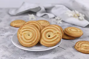 German Butter Cookies Prints: Ring shaped spritz biscuits