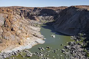 Natural Preserve Scenery Prints: River bed and dump on the Orange River