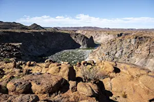 Orange River Landscape Prints: River bed and dump on the Orange River
