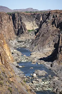 Orange River Landscape Prints: River bed and dump on the Orange River