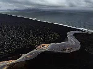 Wild River In Iceland Prints: River, river course, river delta