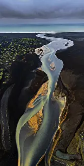 River Delta Landscape Prints: River, river course, river delta