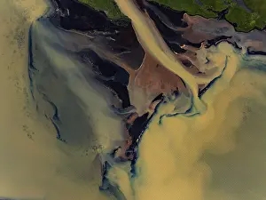 Marshland Photography Prints: River, river course, river delta