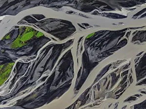 Aerial View Of River Course Prints: River, river course, river delta