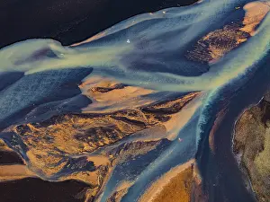 Wild River In Iceland Prints: River, river course, river delta