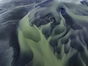 Aerial View Of River Course Prints: River, river course, river delta