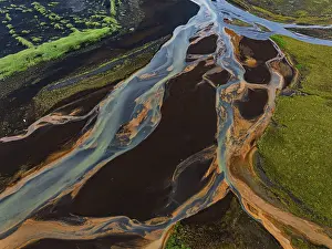 Aerial View Of River Prints: River, river course, river delta