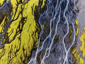Top Down View Of A River Prints: River, river course, river delta