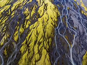 Aerial View Of River Course Prints: River, river course, river delta