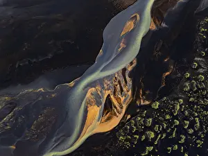 Marshland Landscape Photography Prints: River, river course, river delta