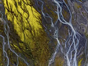 Aerial View Of River Prints: River, river course, river delta