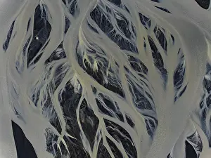 Wild River In Iceland Prints: River, river course, river delta