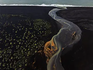 Aerial View Of River Prints: River, river course, river delta