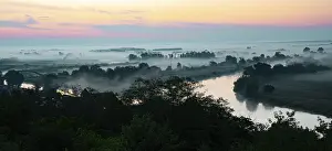 Morning Light Atmosphere Prints: River Warta at dawn